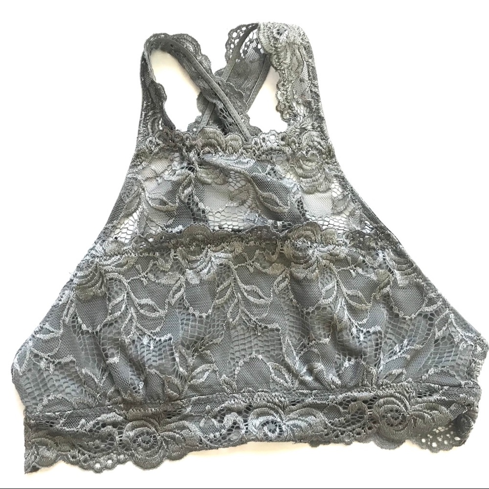 GREY LACE BRALETTE